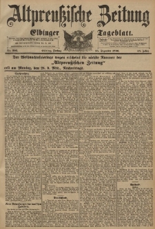 Altpreussische Zeitung, Nr. 303 Freitag 25 Dezember 1896, 48. Jahrgang