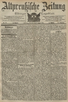 Altpreussische Zeitung, Nr. 179 Sonntag 2 August 1903, 55. Jahrgang