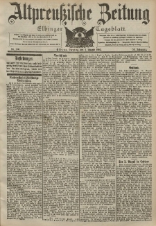 Altpreussische Zeitung, Nr. 180 Dienstag 4 August 1903, 55. Jahrgang