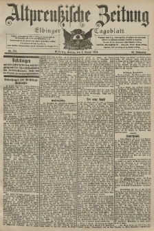 Altpreussische Zeitung, Nr. 183 Freitag 7 August 1903, 55. Jahrgang