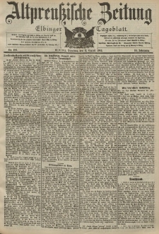 Altpreussische Zeitung, Nr. 186 Dienstag 11 August 1903, 55. Jahrgang