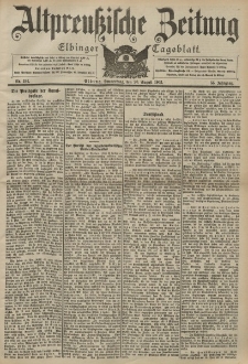 Altpreussische Zeitung, Nr. 194 Donnerstag 20 August 1903, 55. Jahrgang