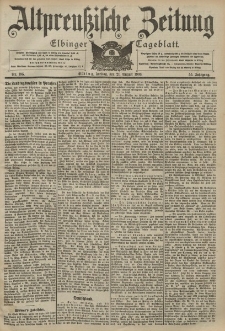 Altpreussische Zeitung, Nr. 195 Freitag 21 August 1903, 55. Jahrgang