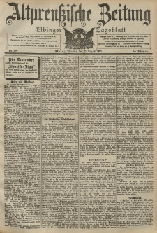 Altpreussische Zeitung, Nr. 198 Dienstag 25 August 1903, 55. Jahrgang