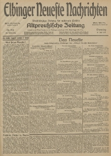 Elbinger Neueste Nachrichten, Nr. 190 Dienstag 14 Juli 1914 66. Jahrgang