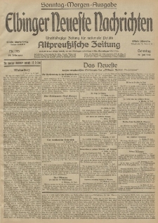 Elbinger Neueste Nachrichten, Nr. 195 Sonntag 19 Juli 1914 66. Jahrgang