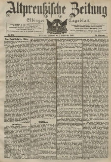 Altpreussische Zeitung, Nr. 204 Dienstag 1 September 1903, 55. Jahrgang