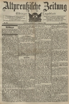 Altpreussische Zeitung, Nr. 205 Mittwoch 2 September 1903, 55. Jahrgang