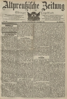Altpreussische Zeitung, Nr. 206 Donnerstag 3 September 1903, 55. Jahrgang