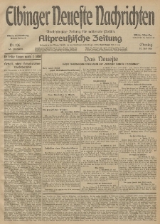 Elbinger Neueste Nachrichten, Nr. 196 Montag 20 Juli 1914 66. Jahrgang