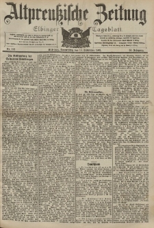 Altpreussische Zeitung, Nr. 212 Donnerstag 10 September 1903, 55. Jahrgang