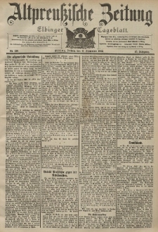 Altpreussische Zeitung, Nr. 213 Freitag 11 September 1903, 55. Jahrgang