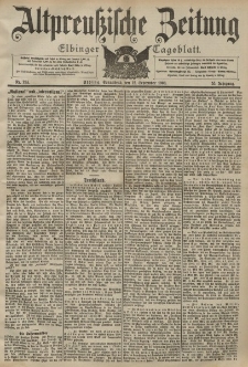 Altpreussische Zeitung, Nr. 214 Sonnabend 12 September 1903, 55. Jahrgang