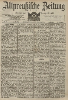 Altpreussische Zeitung, Nr. 215 Sonntag 13 September 1903, 55. Jahrgang