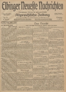 Elbinger Neueste Nachrichten, Nr. 197 Dienstag 21 Juli 1914 66. Jahrgang