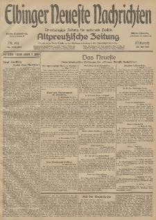 Elbinger Neueste Nachrichten, Nr. 198 Mittwoch 22 Juli 1914 66. Jahrgang