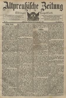 Altpreussische Zeitung, Nr. 216 Dienstag 15 September 1903, 55. Jahrgang