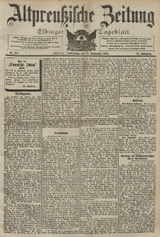 Altpreussische Zeitung, Nr. 218 Donnerstag 17 September 1903, 55. Jahrgang