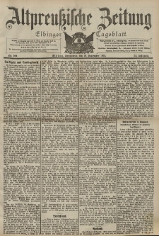 Altpreussische Zeitung, Nr. 220 Sonnabend 19 September 1903, 55. Jahrgang