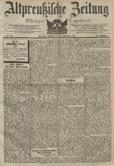Altpreussische Zeitung, Nr. 222 Dienstag 22 September 1903, 55. Jahrgang