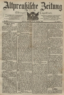 Altpreussische Zeitung, Nr. 223 Mittwoch 23 September 1903, 55. Jahrgang
