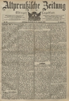 Altpreussische Zeitung, Nr. 226 Sonnabend 26 September 1903, 55. Jahrgang
