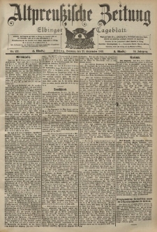 Altpreussische Zeitung, Nr. 227 Sonntag 27 September 1903, 55. Jahrgang