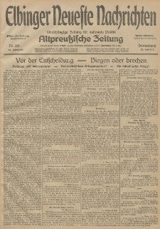 Elbinger Neueste Nachrichten, Nr. 201 Sonnabend 25 Juli 1914 66. Jahrgang