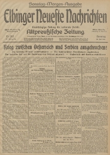 Elbinger Neueste Nachrichten, Nr. 202 Sonntag 26 Juli 1914 66. Jahrgang