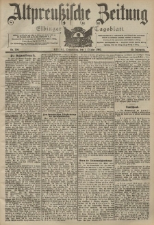 Altpreussische Zeitung, Nr. 230 Donnerstag 1 Oktober 1903, 55. Jahrgang