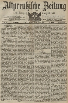 Altpreussische Zeitung, Nr. 233 Sonntag 4 Oktober 1903, 55. Jahrgang