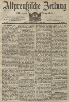 Altpreussische Zeitung, Nr. 236 Donnerstag 8 Oktober 1903, 55. Jahrgang