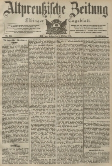 Altpreussische Zeitung, Nr. 237 Freitag 9 Oktober 1903, 55. Jahrgang