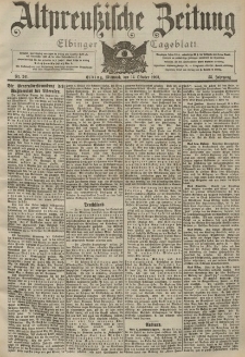 Altpreussische Zeitung, Nr. 241 Mittwoch 14 Oktober 1903, 55. Jahrgang