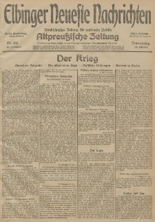 Elbinger Neueste Nachrichten, Nr. 206 Donnerstag 30 Juli 1914 66. Jahrgang