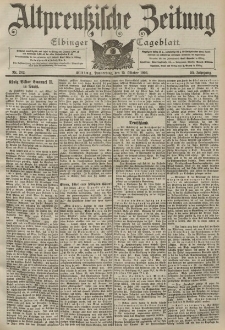 Altpreussische Zeitung, Nr. 242 Donnerstag 15 Oktober 1903, 55. Jahrgang