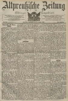 Altpreussische Zeitung, Nr. 244 Sonnabend 17 Oktober 1903, 55. Jahrgang