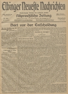 Elbinger Neueste Nachrichten, Nr. 208 Sonnabend 1 August 1914 66. Jahrgang