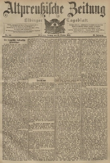 Altpreussische Zeitung, Nr. 249 Freitag 23 Oktober 1903, 55. Jahrgang