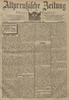 Altpreussische Zeitung, Nr. 252 Dienstag 27 Oktober 1903, 55. Jahrgang