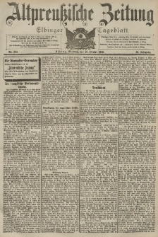 Altpreussische Zeitung, Nr. 253 Mittwoch 28 Oktober 1903, 55. Jahrgang