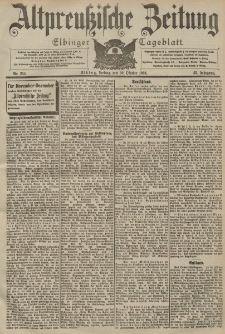 Altpreussische Zeitung, Nr. 255 Freitag 30 Oktober 1903, 55. Jahrgang