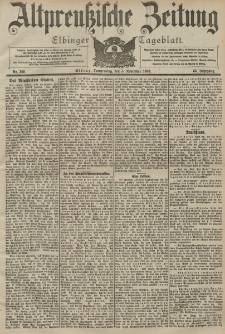 Altpreussische Zeitung, Nr. 260 Donnerstag 5 November 1903, 55. Jahrgang