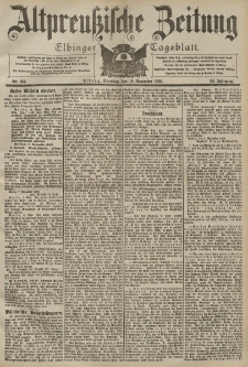 Altpreussische Zeitung, Nr. 264 Dienstag 10 November 1903, 55. Jahrgang