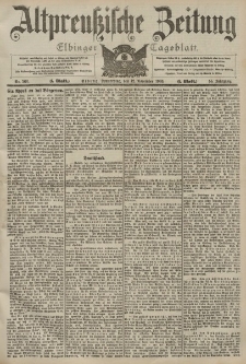 Altpreussische Zeitung, Nr. 266 Donnerstag 12 November 1903, 55. Jahrgang