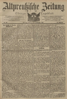 Altpreussische Zeitung, Nr. 267 Freitag 13 November 1903, 55. Jahrgang