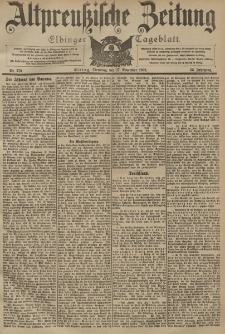 Altpreussische Zeitung, Nr. 270 Dienstag 17 November 1903, 55. Jahrgang