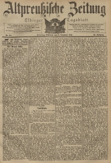 Altpreussische Zeitung, Nr. 271 Mittwoch 18 November 1903, 55. Jahrgang