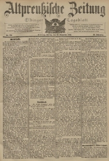 Altpreussische Zeitung, Nr. 272 Freitag 20 November 1903, 55. Jahrgang