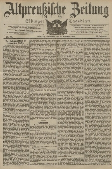 Altpreussische Zeitung, Nr. 273 Sonnabend 21 November 1903, 55. Jahrgang
